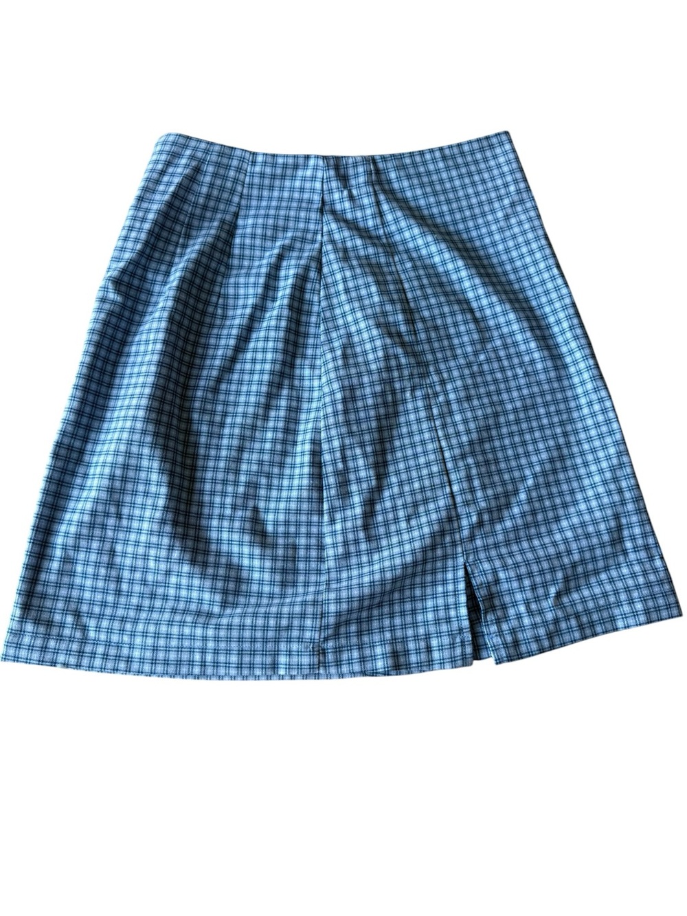 Brandy Melville Blue and Black Plaid Midi Skirt